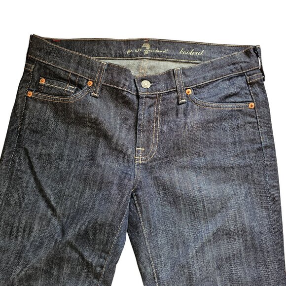 7 For All Mankind Dark Wash Bootcut Denim Sz 30 - Picture 3 of 9